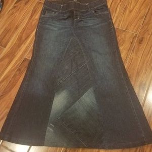 Maternity jean skirt